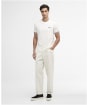 Men's Barbour International Burnwood Tipped Cuff T-Shirt - Whisper White