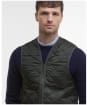 Men's Barbour Quilted Waistcoat / Zip-in Liner - Olive