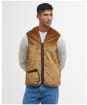 Men's Barbour Warm Pile Waistcoat / Zip-In Liner - Brown