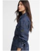Women's Barbour International Denim Dry Wax Casual Jacket - Dark Blue Wash