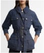 Women's Barbour International Denim Dry Wax Casual Jacket - Dark Blue Wash
