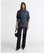 Women's Barbour International Denim Dry Wax Casual Jacket - Dark Blue Wash