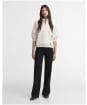 Women's Barbour International Nova Half Zip Sweatshirt - Light Stone