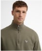 Men's Barbour Rosford Half Zip Sweatshirt - Dusty Olive