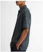 Men's Barbour Farlam Striped Tailored Polo Shirt - Navy