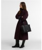 Women's Barbour Alder Large Leather Tote Bag - Black