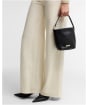 Women's Barbour Cedar Mini Leather Bucket Bag - Black