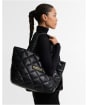 Women's Barbour International Soft Quilt Battersea Tote Bag - Black