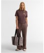 Women's Barbour International Monaco Check Tote Bag - Truffle GinghamAM