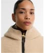Women's Barbour International Ramona Fleece Casual Jacket - Jasmine / Black