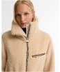 Women's Barbour International Kemora Fleece Casual Jacket - Jasmine / Black