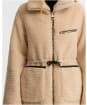 Women's Barbour International Kemora Fleece Casual Jacket - Jasmine / Black