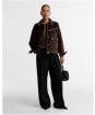 Women's Barbour International Hanson Velvet Casual Jacket - Truffle