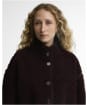 Women's Barbour Maplewood Fleece Casual Jacket - Fig / Ganache