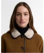 Women's Barbour Penny Fleece Casual Jacket - Tan / Ecru