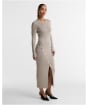 Women's Barbour International Molina Knitted Midi Dress - Nutmeg