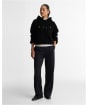 Women's Barbour International Lilah Fleece Hoodie - Black