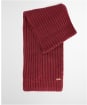 Women's Barbour Saltburn Scarf and Beanie Set - Cranberry