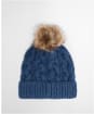 Women's Barbour Penshaw Cable Beanie - Navy Peony