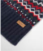Women's Barbour Kingsford Fair Isle Beanie Hat - Navy