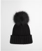 Women's Barbour International Conway Knitted Beanie Hat - Black