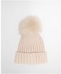 Women's Barbour International Conway Knitted Beanie Hat - Moonbeam