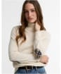 Women’s Barbour Pendle Roll Collar Sweater - ECRU/BIRCHWOOD T