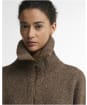 Women's Barbour Lavensdale Half Zip Knitted Jumper - DEEP CAMEL
