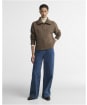 Women's Barbour Lavensdale Half Zip Knitted Jumper - DEEP CAMEL