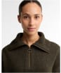 Women's Barbour Lavensdale Half Zip Knitted Jumper - Olive
