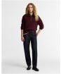 Women's Barbour Lavensdale Half Zip Knitted Jumper - Fig