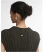 Women's Barbour Anastasia Knitted Vest - Olive Multi Patchwork
