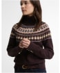 Women's Barbour Darwen Knitted Jumper - Seal Brown