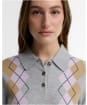Women's Barbour Fawne Knitted Jumper - Grey Multi Fairisle Pattern