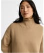 Women's Barbour Woodhouse Cashmere Blend Funnel Neck Knitted Jumper - Warm Trench