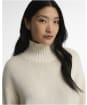 Women's Barbour Woodhouse Cashmere Blend Funnel Neck Knitted Jumper - Ecru