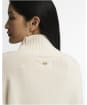 Women's Barbour Woodhouse Cashmere Blend Funnel Neck Knitted Jumper - Ecru