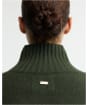 Women's Barbour Woodhouse Cashmere Blend Funnel Neck Knitted Jumper - Olive
