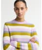 Women's Barbour Woodhouse Striped Cashmere Blend Knitted Jumper - Frosted Heather Stripe