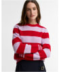 Women's Barbour Woodhouse Striped Cashmere Blend Knitted Jumper - Crimson Multi