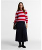 Women's Barbour Woodhouse Striped Cashmere Blend Knitted Jumper - Crimson Multi