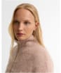 Women's Barbour International Ramona Knitted Zip Through - Nutmeg