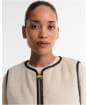 Women's Barbour International Oulton Faux Fur Liner - Light Stone / Black