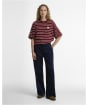 Women's Barbour Ambleside Striped Top - CRANBERRY RED/C