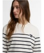 Women's Barbour Harling Striped Top - Cloud / Dark Navy