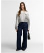 Women's Barbour Harling Striped Top - Cloud / Dark Navy