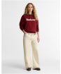 Women's Barbour Hartland Crew Sweatshirt - Cranberry Red