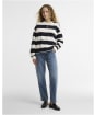 Women's Barbour Eva Sweatshirt - Cloud / Dark Navy