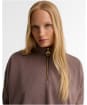 Women's Barbour International Kemora Half Zip Sweatshirt - Truffle