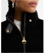 Women's Barbour International Balaton Faux Velvet Quilted Sweater - Black